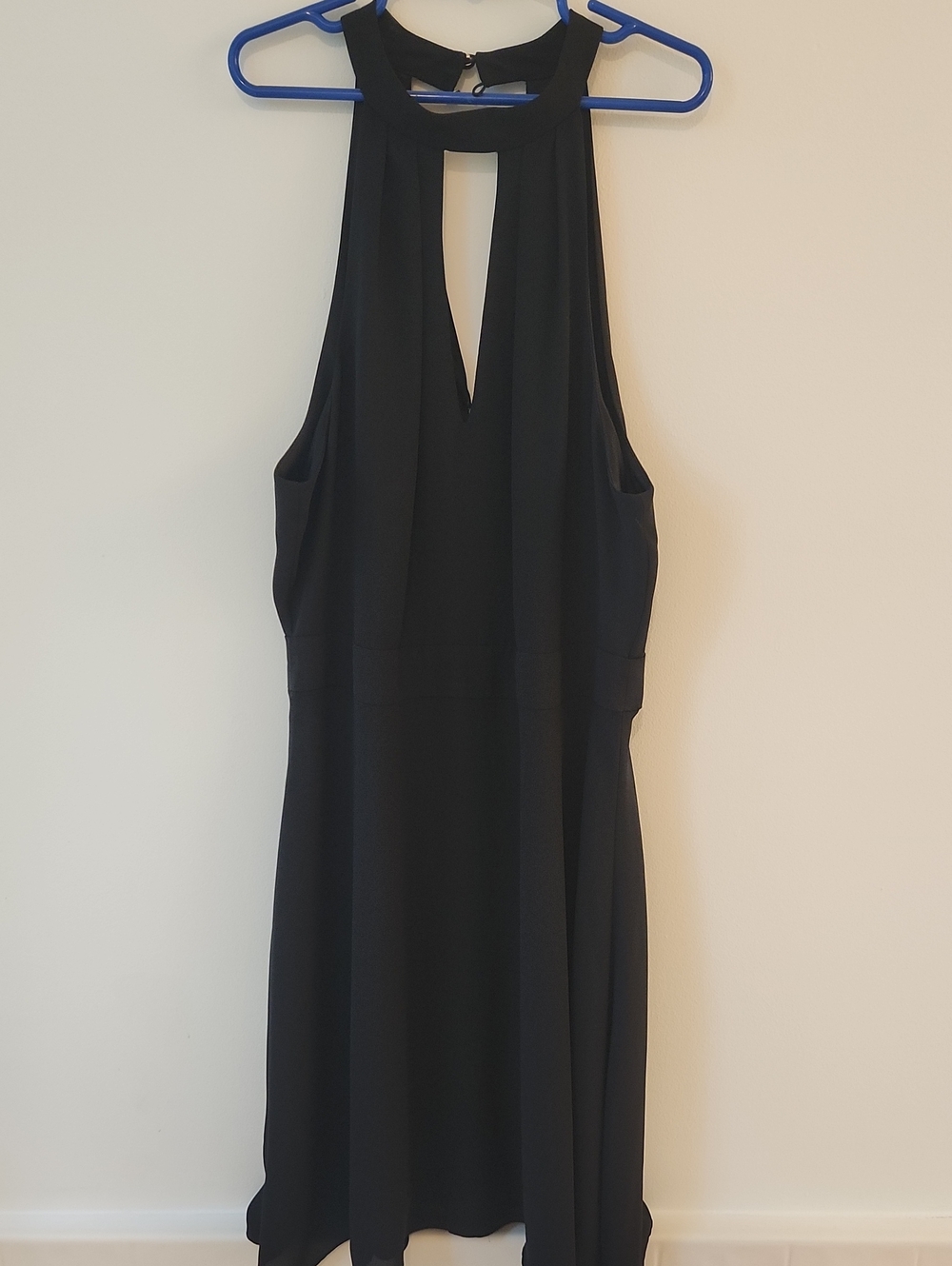 Express Black Halter Key Hole Dress